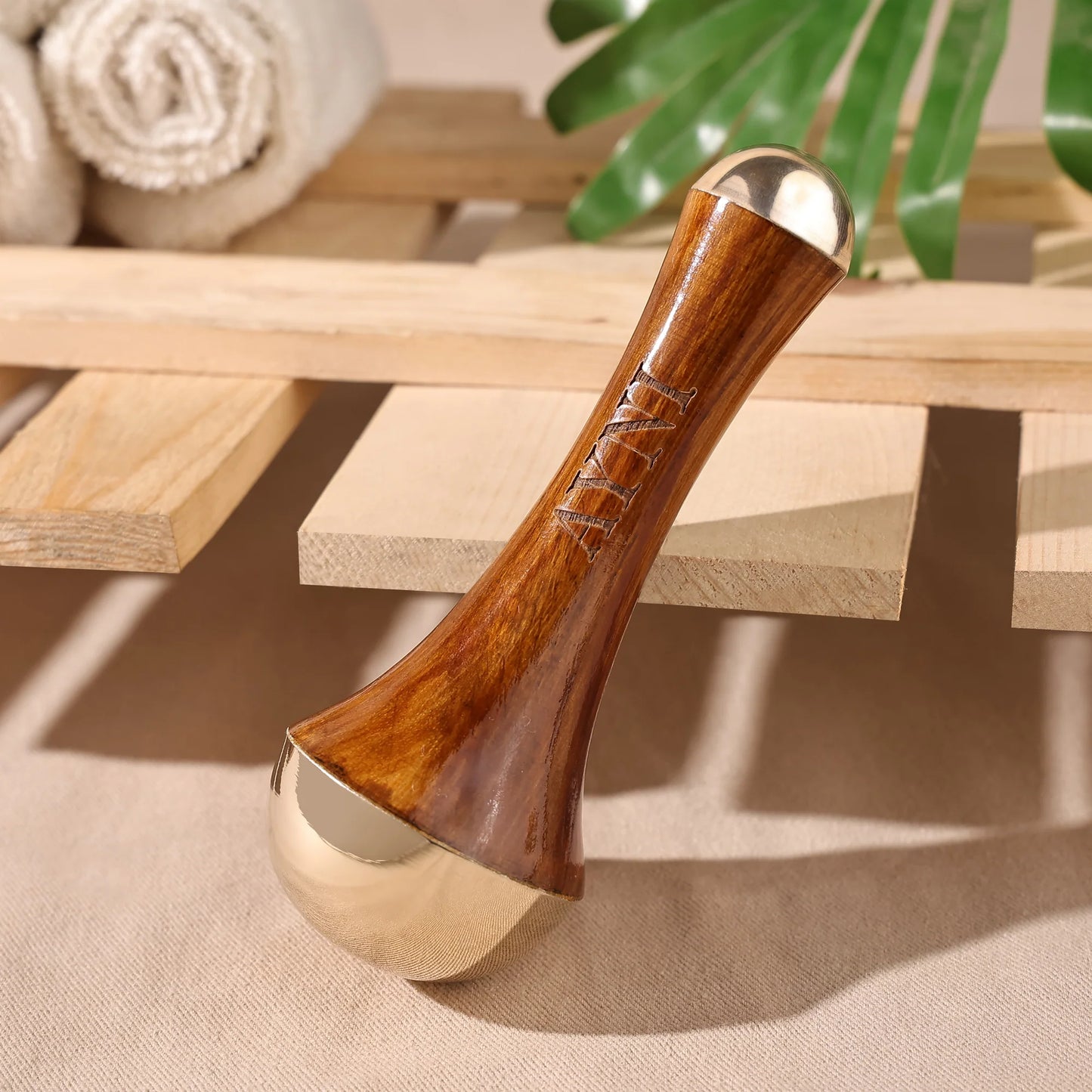 Premium Wooden Kansa Massager