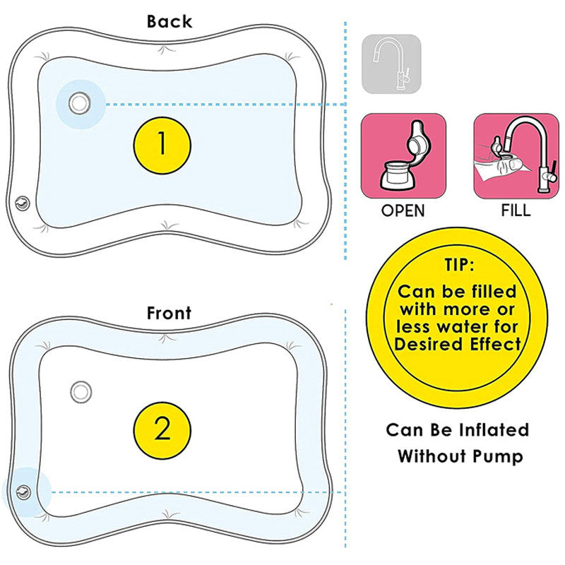 Inflatable Baby Water Play Mat/Pad 8 CM - For 3 to 24 Months Kids